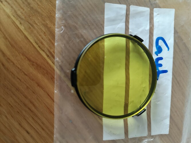 clipon färgfilter  gult 2